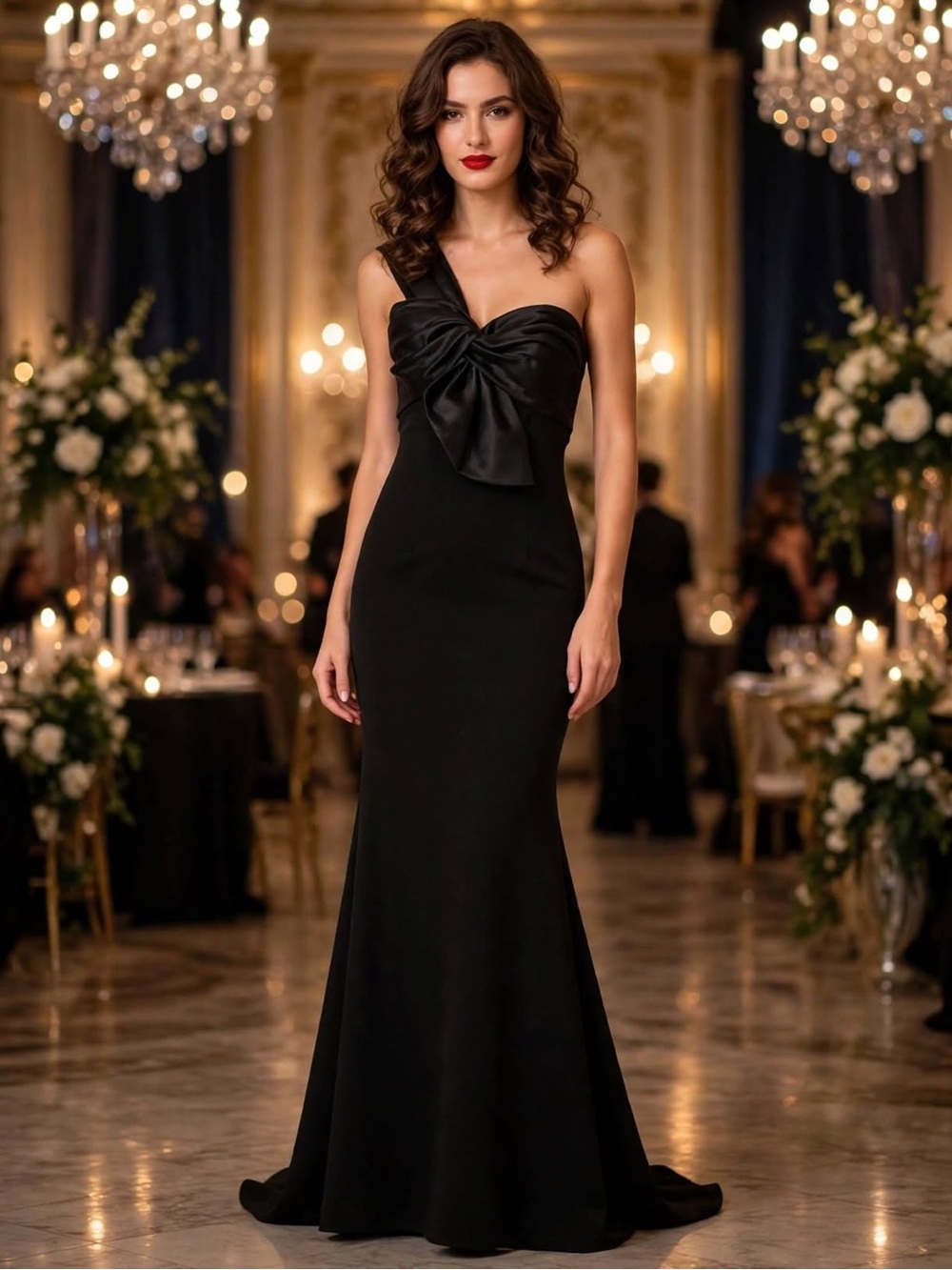 Mac Duggal
Half-Bow Bodice Trumpet Gown size 6